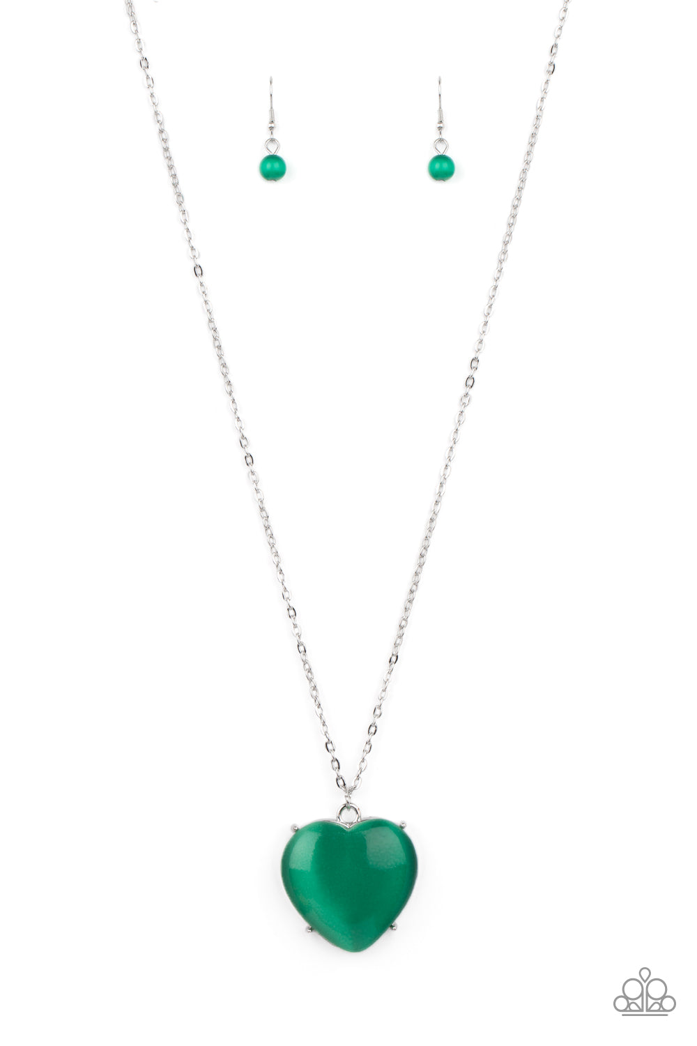 Warmhearted Glow - Green Necklace - Paparazzi Accessories