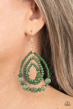 Load image into Gallery viewer, Prana Party - Green Seed Bead Earrings - Paparazzi Accessories
