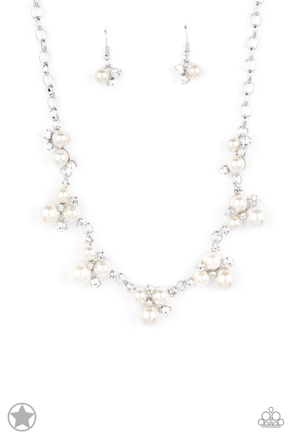 Toast To Perfection - White Blockbuster Necklace - Paparazzi Accessories