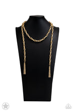 Load image into Gallery viewer, SCARFed for Attention - Gold Blockbuster Necklace - Paparazzi Accessories
