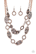 Load image into Gallery viewer, Trippin On Texture - Copper Necklace - Paparazzi Accessories
