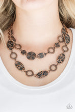 Load image into Gallery viewer, Trippin On Texture - Copper Necklace - Paparazzi Accessories
