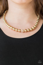 Load image into Gallery viewer, High-Stakes FAME - Gold Necklace - Paparazzi Accessories

