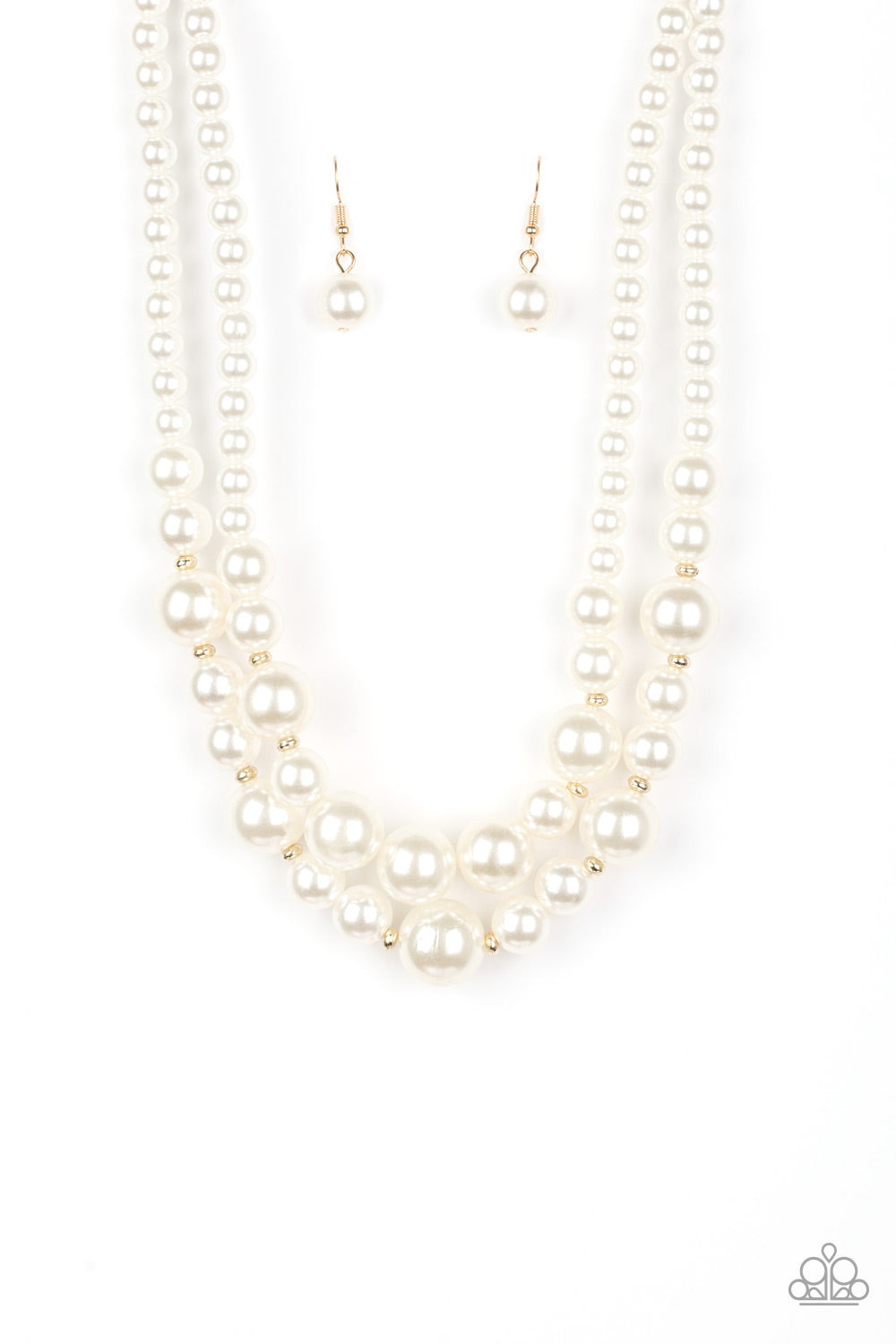 The More The Modest - Gold Pearl Necklace - Paparazzi Accessories