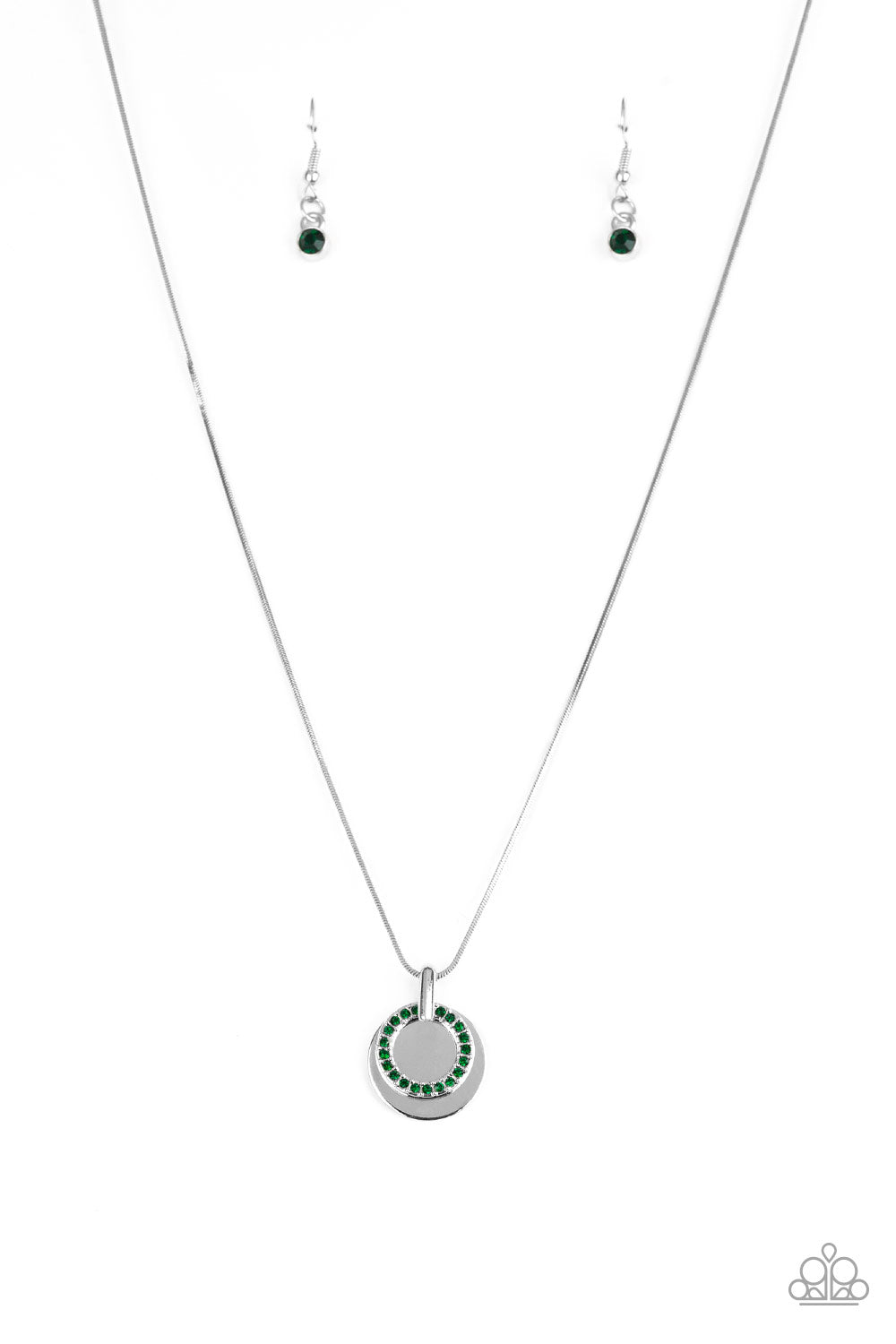 Front and CENTERED - Green Necklace - Paparazzi Accessories