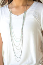 Load image into Gallery viewer, Radical Rainbows - Multi Gray and Green Necklace - Paparazzi Accessories
