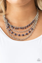 Load image into Gallery viewer, Ground Forces - Purple Necklace - Paparazzi Accessories
