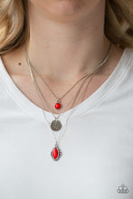 Load image into Gallery viewer, Tide Drifter - Red Necklace - Paparazzi Accessories
