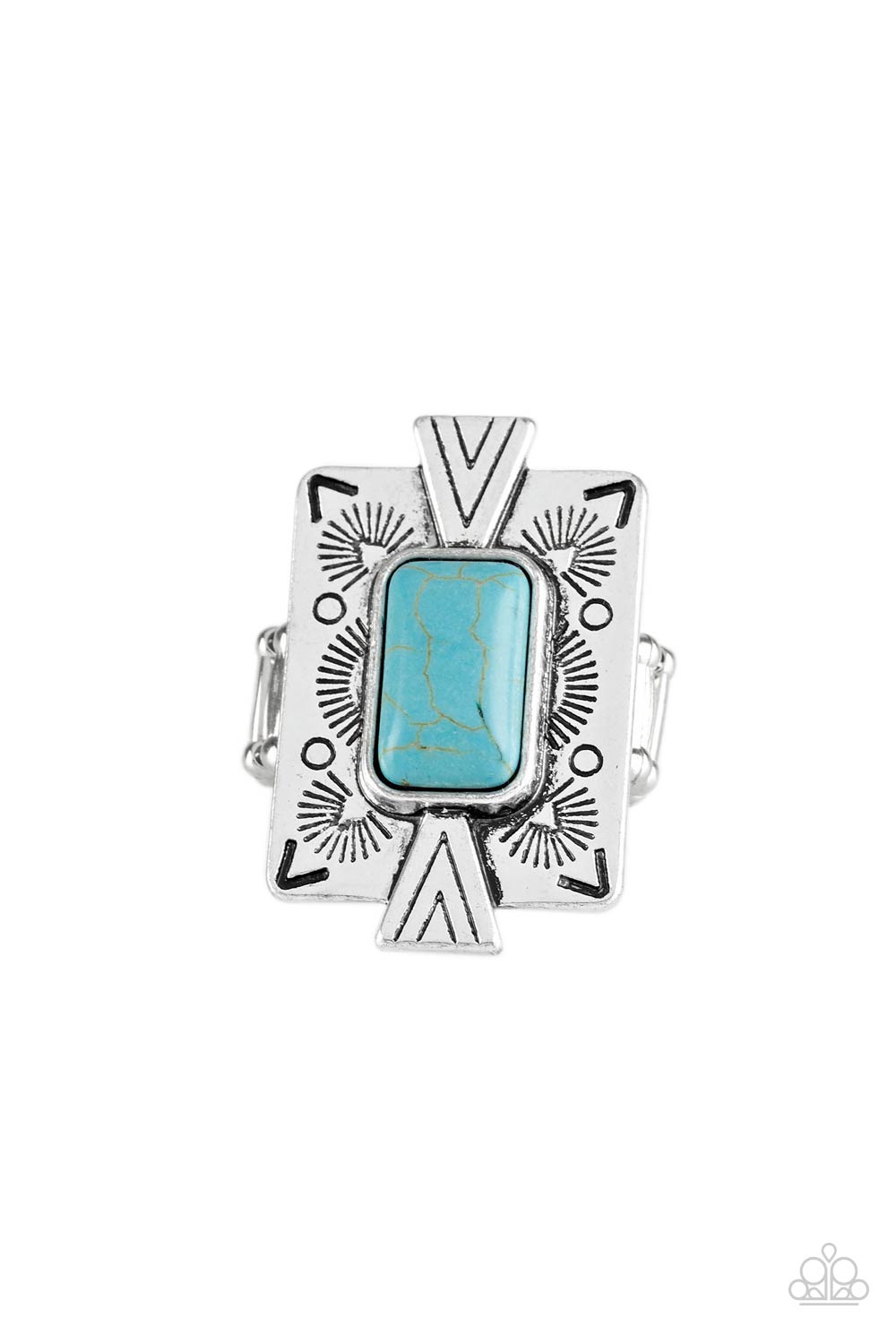 Stone Cold Couture  - Blue Turquoise Ring - Paparazzi Accessories