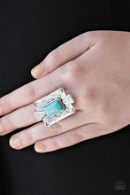 Load image into Gallery viewer, Stone Cold Couture  - Blue Turquoise Ring - Paparazzi Accessories
