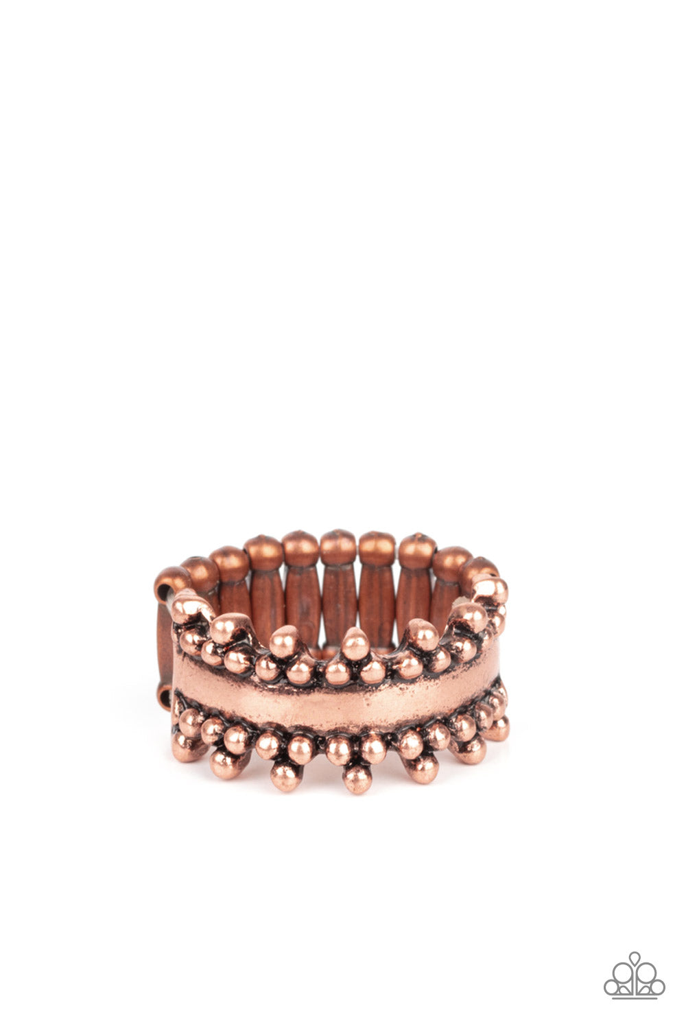 Heavy Metal Muse - Copper Ring - Paparazzi Accessories