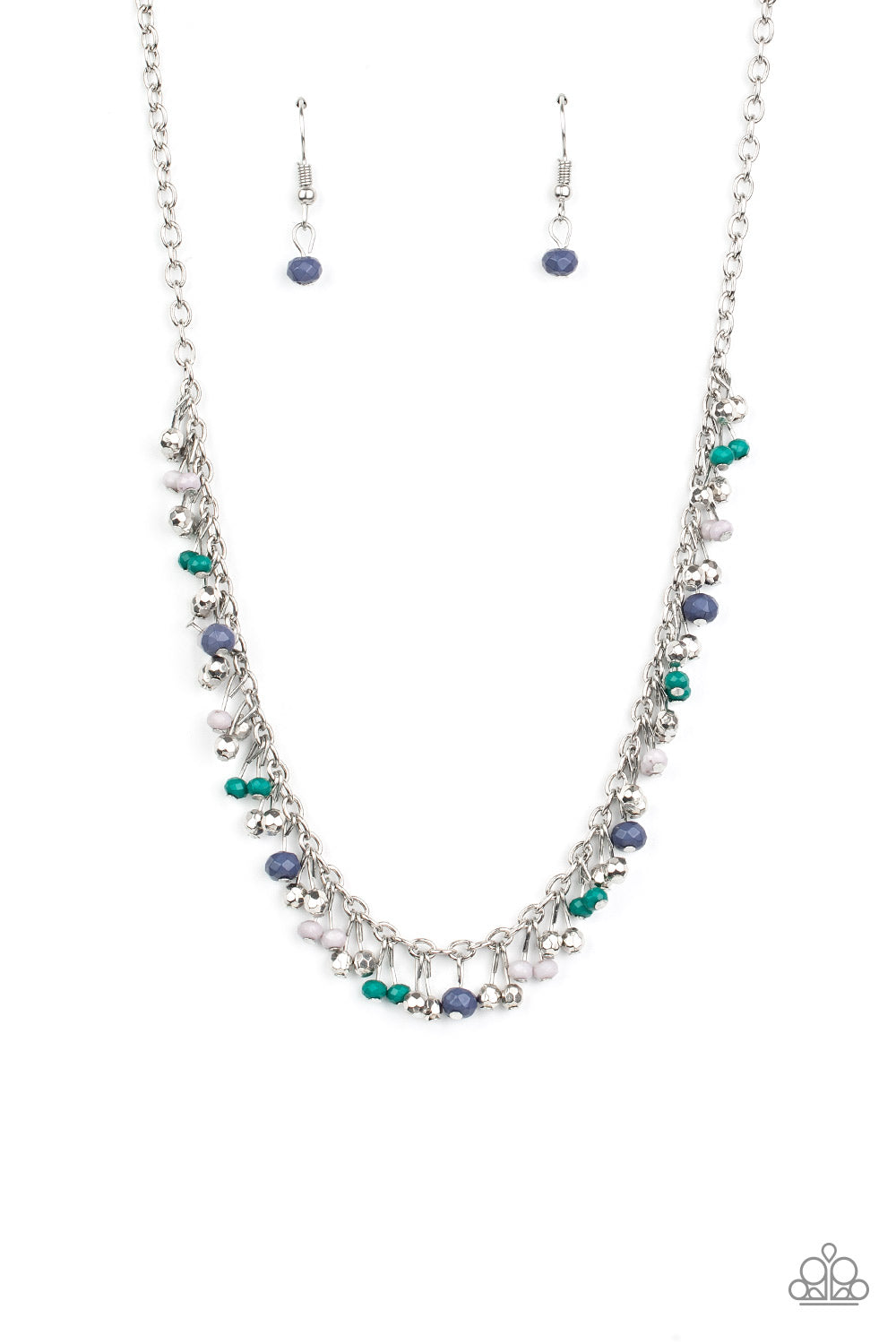 Sailing The Seven Seas - Multi Blue and Green Necklace - Paparazzi Accessories