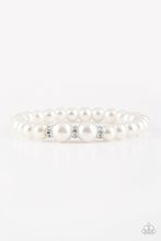 Load image into Gallery viewer, Radiantly Royal - White Pearl Bracelet - Paparazzi Accessories
