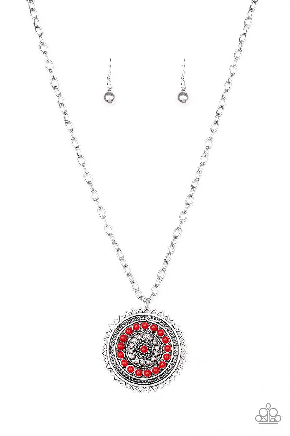 Lost SOL - Red Necklaces - Paparazzi Accessories