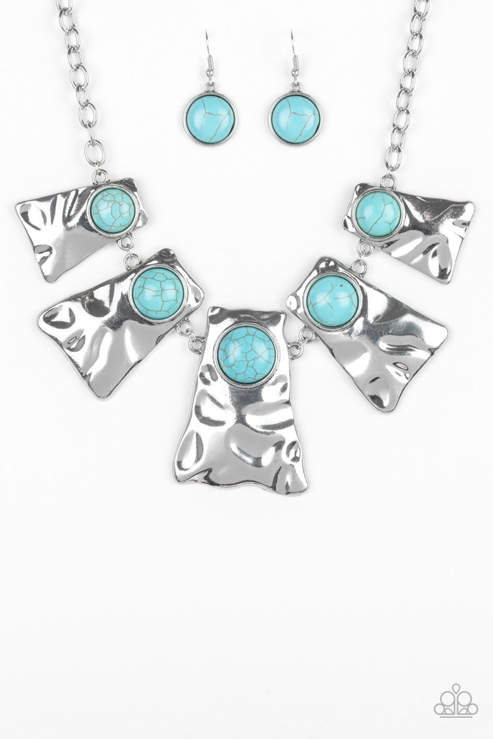 Cougar - Blue Turquoise Necklace - Paparazzi Accessories