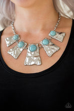Load image into Gallery viewer, Cougar - Blue Turquoise Necklace - Paparazzi Accessories
