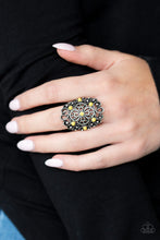 Load image into Gallery viewer, Floral Fancies - Yellow Ring - Paparazzi Accessories
