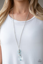 Load image into Gallery viewer, Crystal Cascade - Blue Necklace - Paparazzi Accessories
