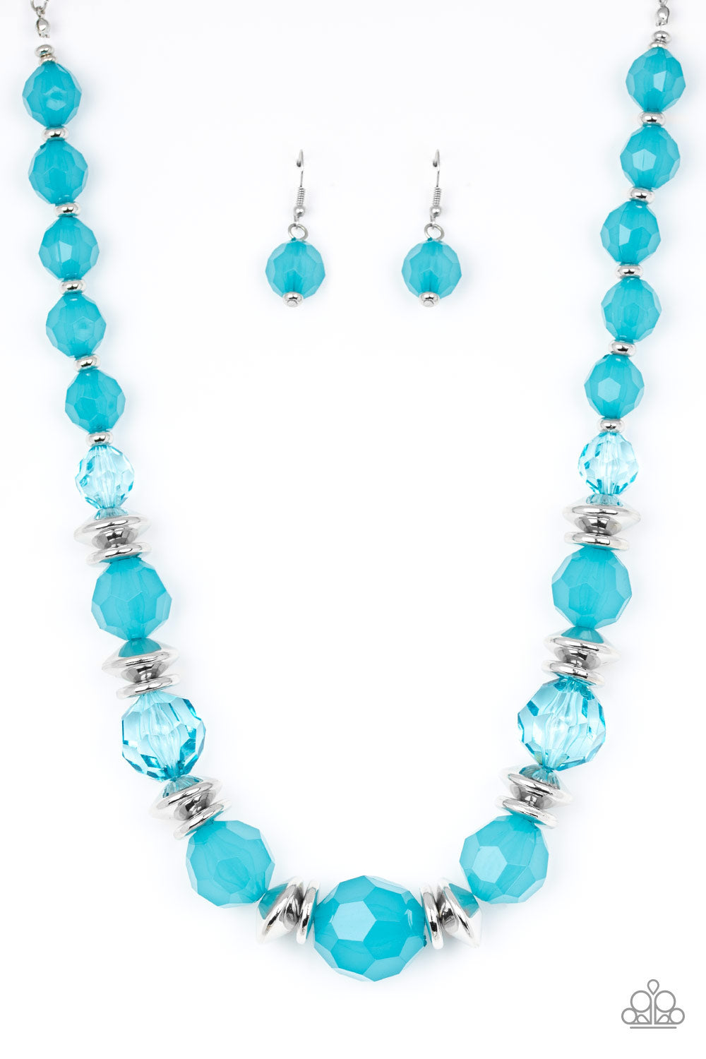 Dine and Dash - Blue Necklace - Paparazzi Accessories