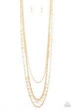 Load image into Gallery viewer, Pearl Pageant - Gold Necklace - Paparazzi Accessories
