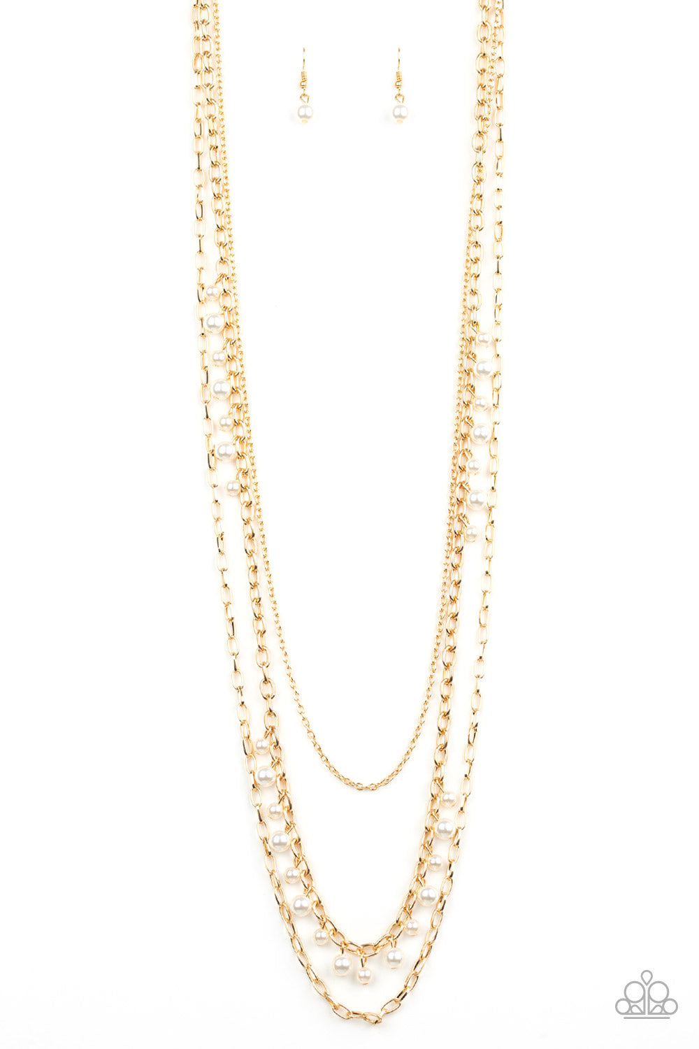 Pearl Pageant - Gold Necklace - Paparazzi Accessories