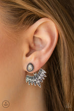 Load image into Gallery viewer, Wing Fling - White Earrings - Paparazzi Accessories
