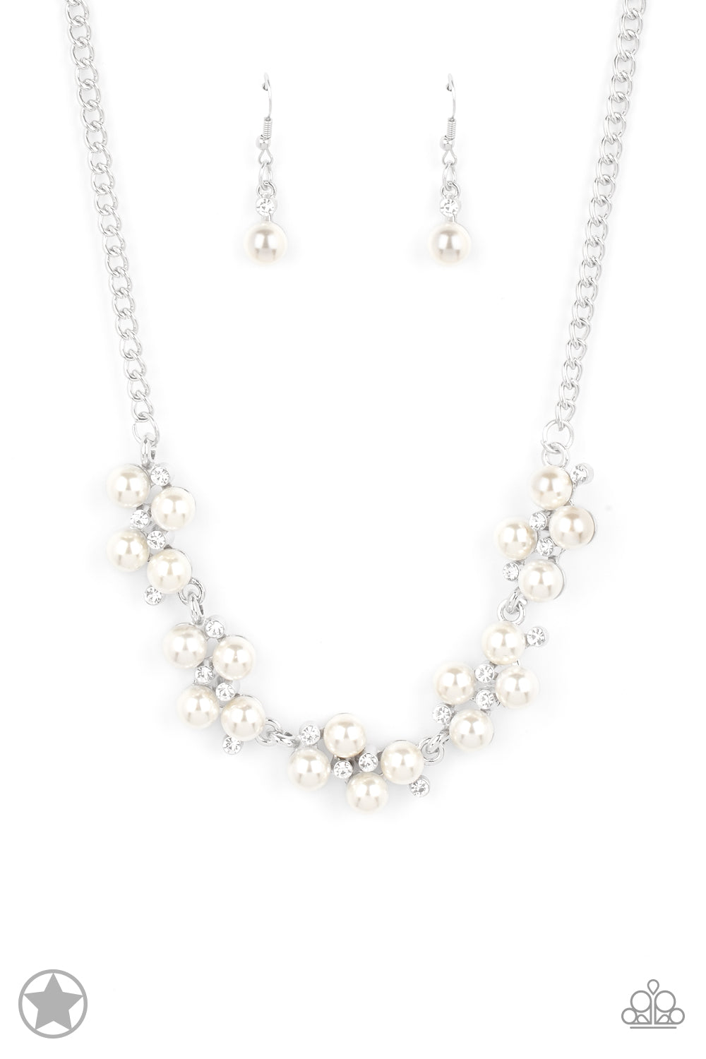 Love Story Pearl and Rhinestone Necklace - Paparazzi Accessories
