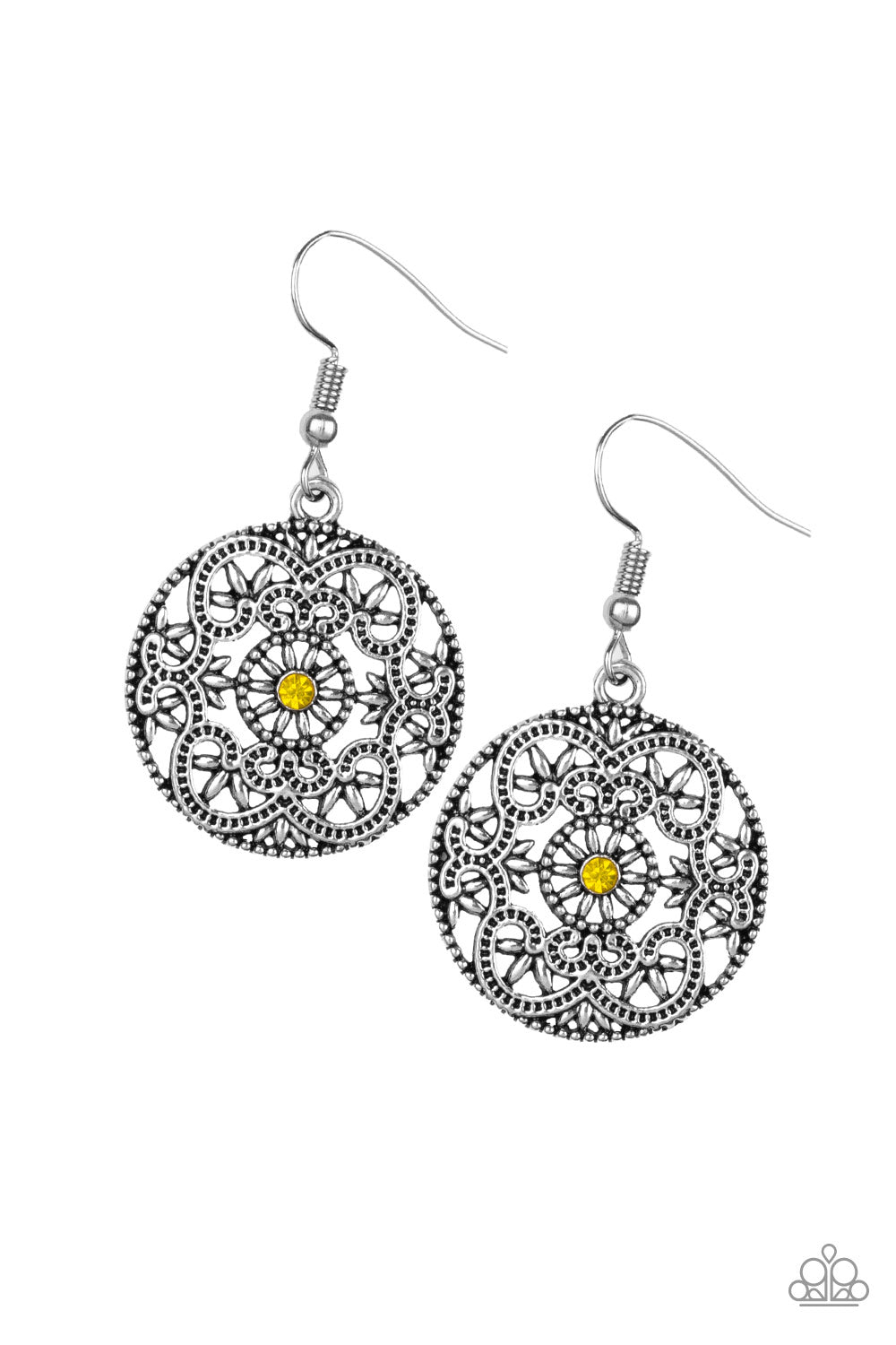 Rochester Royale - Yellow Earrings - Paparazzi Accessories