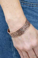 Load image into Gallery viewer, Read The VINE Print - Copper Bracelet - Paparazzi Accessories
