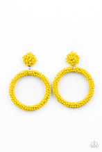 Load image into Gallery viewer, Be All You Can BEAD - Yellow Earrings - Paparazzi Accessories
