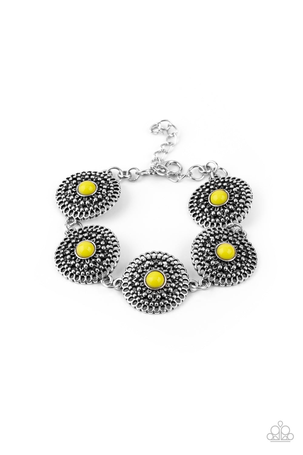 Mojave Mandalas - Yellow Bracelet - Paparazzi Accessories