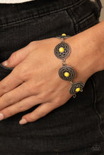 Load image into Gallery viewer, Mojave Mandalas - Yellow Bracelet - Paparazzi Accessories
