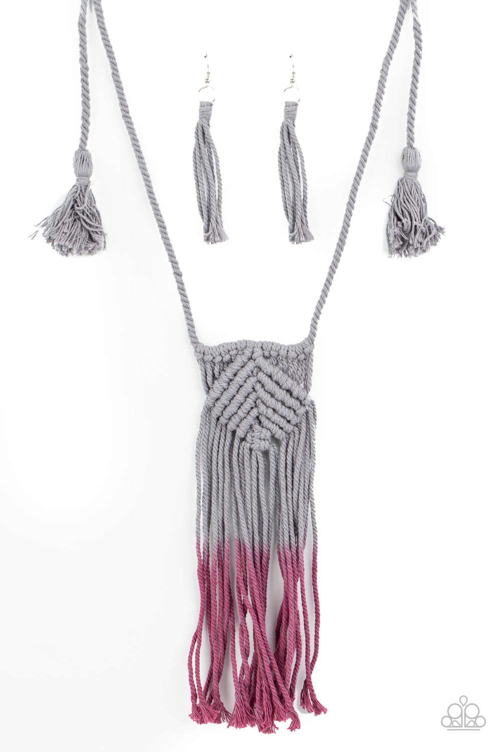 Look At MACRAME Now - Purple Necklace -Paparazzi Accessories