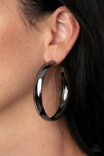 Load image into Gallery viewer, BEVEL In It - Black Earrings - Paparazzi Accessories
