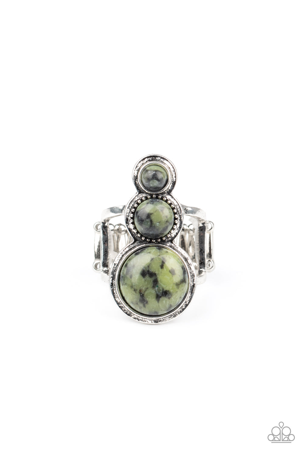 Marbled Magnificence - Green Ring - Paparazzi Accessories