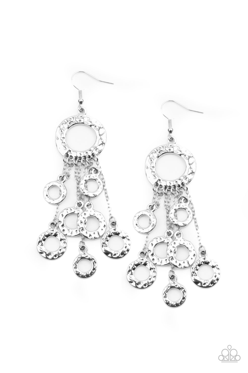 Right Under Your NOISE - Silver Earrings - Paparazzi Accessories