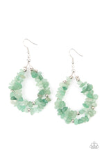 Load image into Gallery viewer, Canyon Rock Art - Green Stoned Earrings - Paparazzi Accessories
