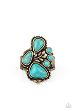 Load image into Gallery viewer, Mystical Mesa - Brass and Turquoise Ring - Paparazzi Accessories

