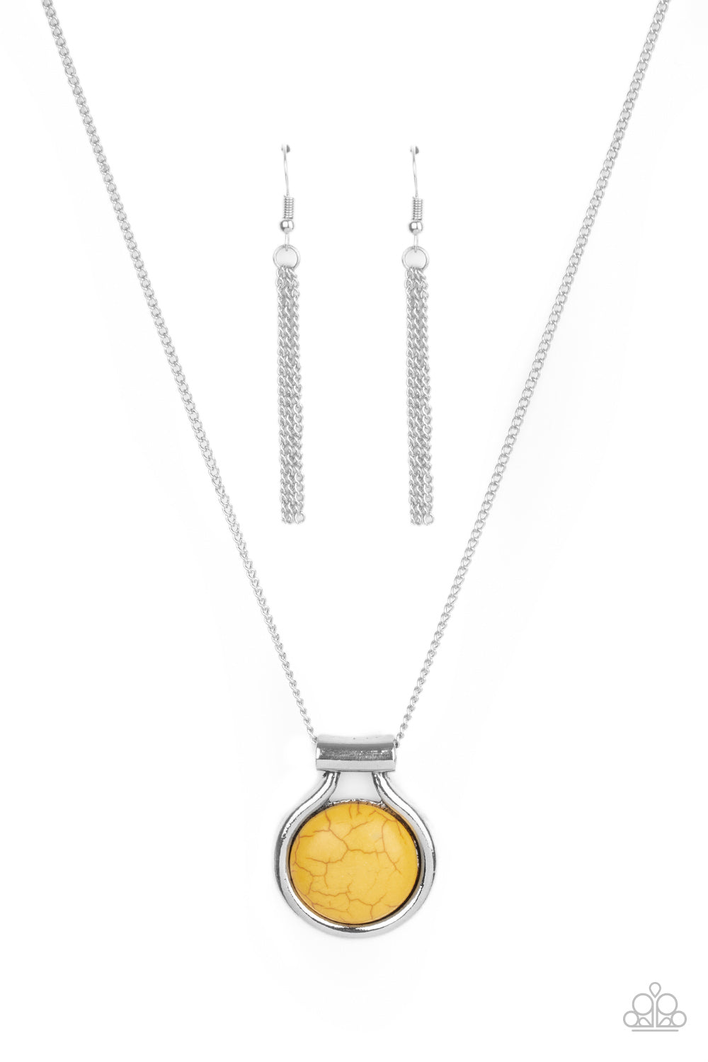 Patagonian Paradise - Yellow Necklace - Paparazzi Accessories