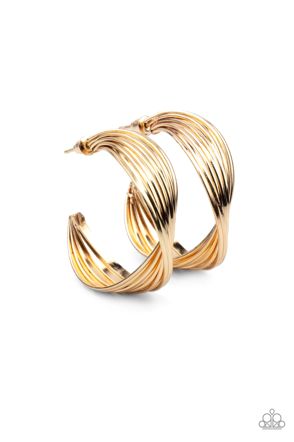 Curves In All The Right Places - Gold Earrings - Paparazzi Accessories