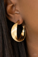 Load image into Gallery viewer, Curves In All The Right Places - Gold Earrings - Paparazzi Accessories
