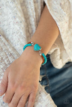 Load image into Gallery viewer, Charmingly Country - Blue Turquoise Bracelet - Paparazzi Accessories

