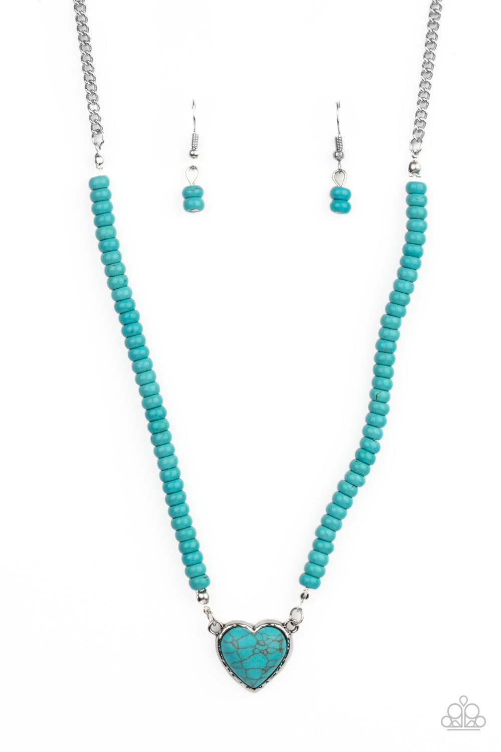 Country Sweetheart - Blue Turquoise Necklace - Paparazzi Accessories