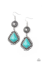 Load image into Gallery viewer, Country Cavalier - Blue Turquoise Earrings - Paparazzi Accessories

