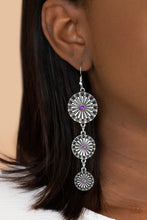Load image into Gallery viewer, Festively Floral - Purple Earrings - Paparazzi Accessories
