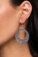 Load image into Gallery viewer, Adobe Dusk - Red Bead Earrings
