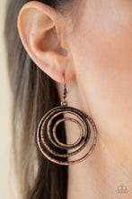Load image into Gallery viewer, Spiraling Out of Control - Copper Earrings - Paparazzi Accessories
