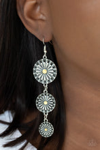 Load image into Gallery viewer, Festively Floral - Yellow Earrings - Paparazzi Accessories
