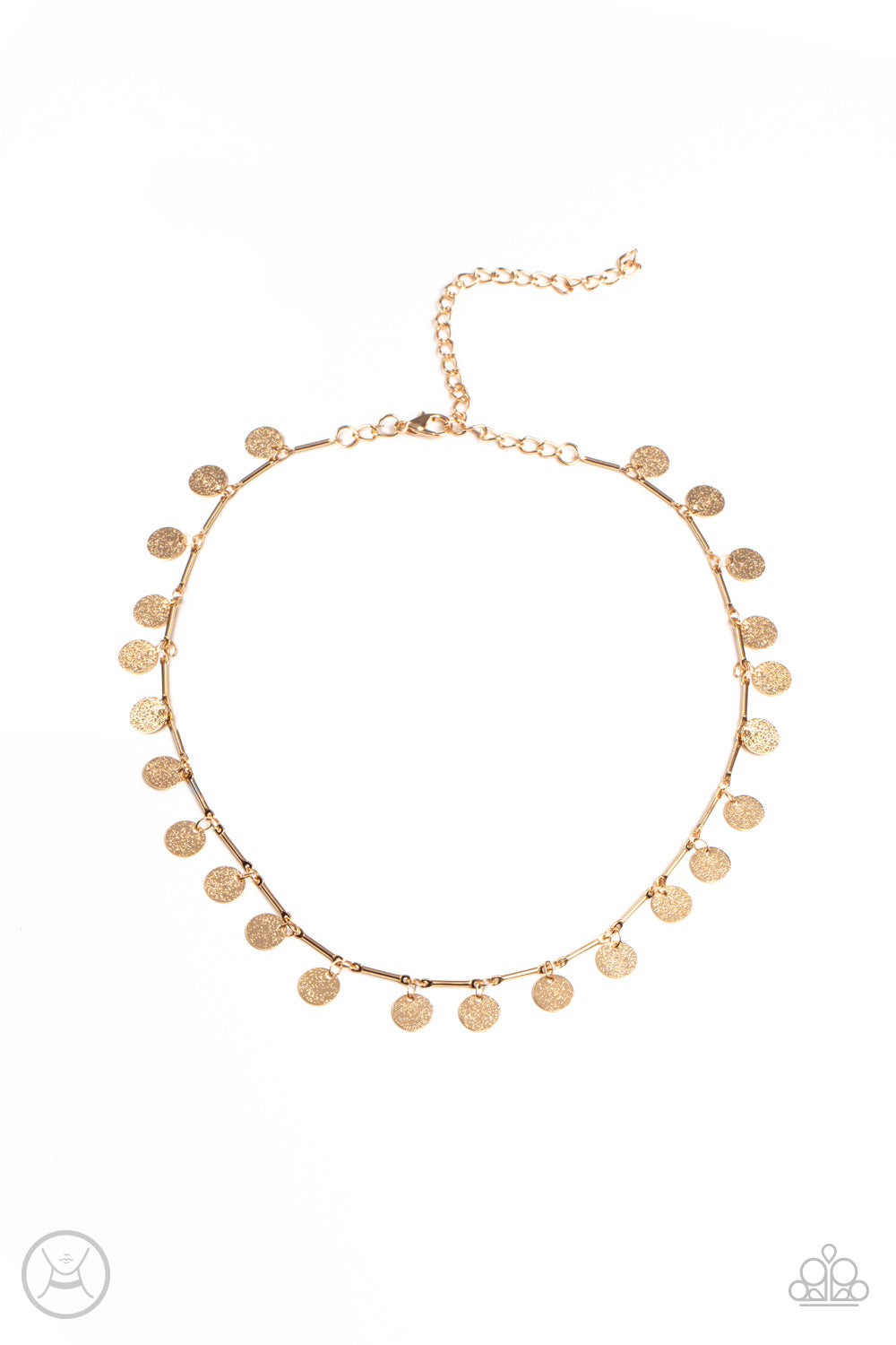 Musically Minimalist - Gold Choker Necklace - Paparazzi Accessories