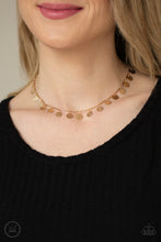 Load image into Gallery viewer, Musically Minimalist - Gold Choker Necklace - Paparazzi Accessories

